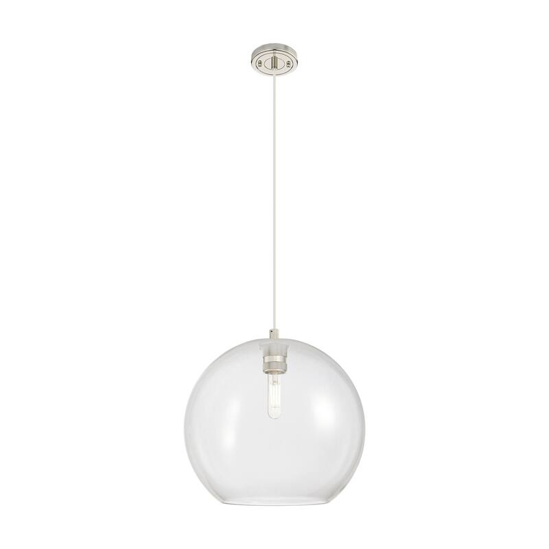 Innovations Lighting Downtown Urban - Crown Point - 1 Light 12" Athens Cord Hung Pendant - Clear/Polished Nickel