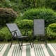 preview thumbnail 20 of 46, Outdoor 5/7-Piece Patio Dining Set, 7-positon Reclining Folding Sling Chair & E-Coating Metal Steel Table