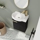 preview thumbnail 21 of 55, Beingnext 16"/23" Bathroom Vanity with Sink, Floating/Freestanding Bathroom Vanity with Soft Close Door 16.8''W x 11.6''D x 21.3''H - Black