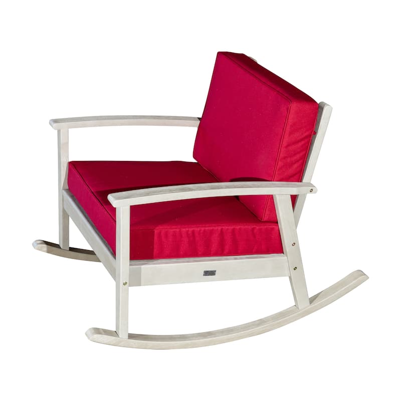 DTY Outdoor Living Longs Peak Eucalyptus Rocking Chair with Cushions
