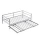 preview thumbnail 16 of 14, Industrial Twin Size Metal Daybed with Adjustable Pop Up Trundle