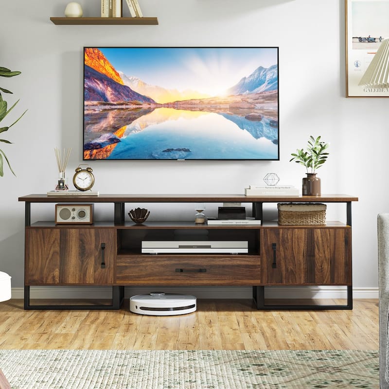 Mid Century Modern TV Stand for 75 inch TV On Sale Bed Bath
