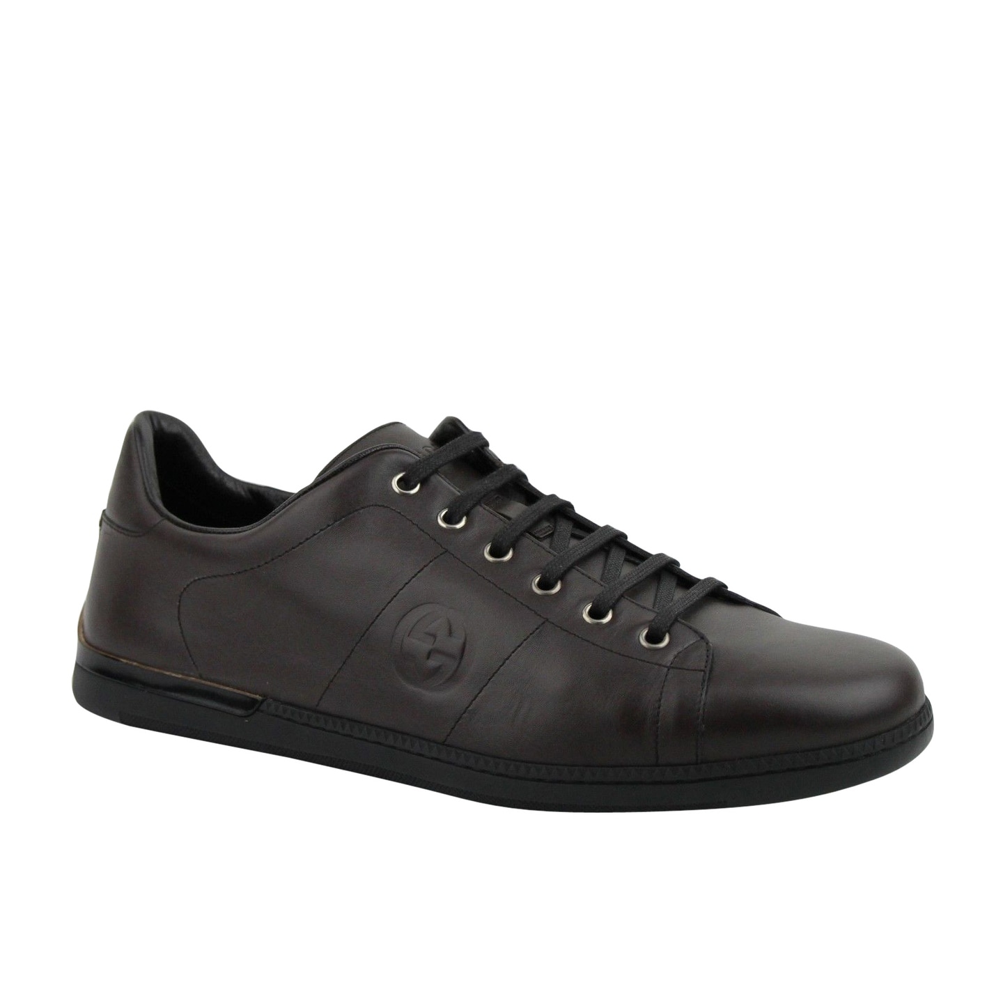 Gucci Men's Lace up Cocoa Brown Leather 