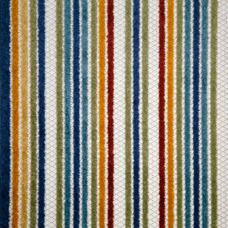 Leick Home 595009 Blithe Colorful Line Indoor Outdoor Area Rug Runner 2'x8'