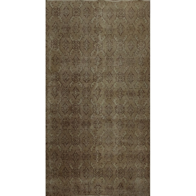 Hand Knotted Oriental 100% Wool Carpet Transitional Floral Beige & Ivories Anatolian Area Rug - 6' 8'' X 3' 9''