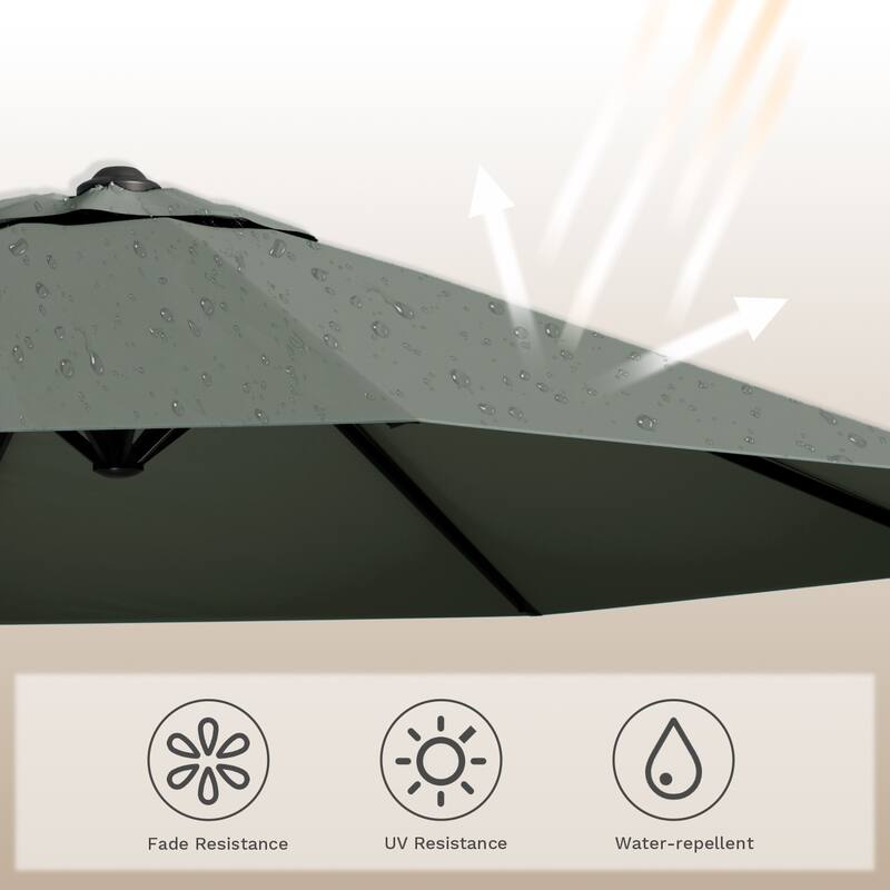 Patiowell 10FT Patio Umbrella with Push Button Tilt and Crank, Outdoor Umbrella, Multiple Colors
