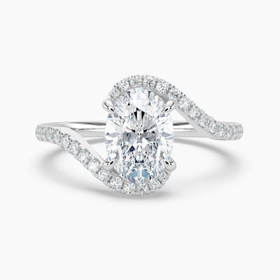 Auriya 14k Gold Oval Lab Grown Diamond Bypass Engagement Ring 1.00 to 5.00 ct. tw. (F-G, VS)