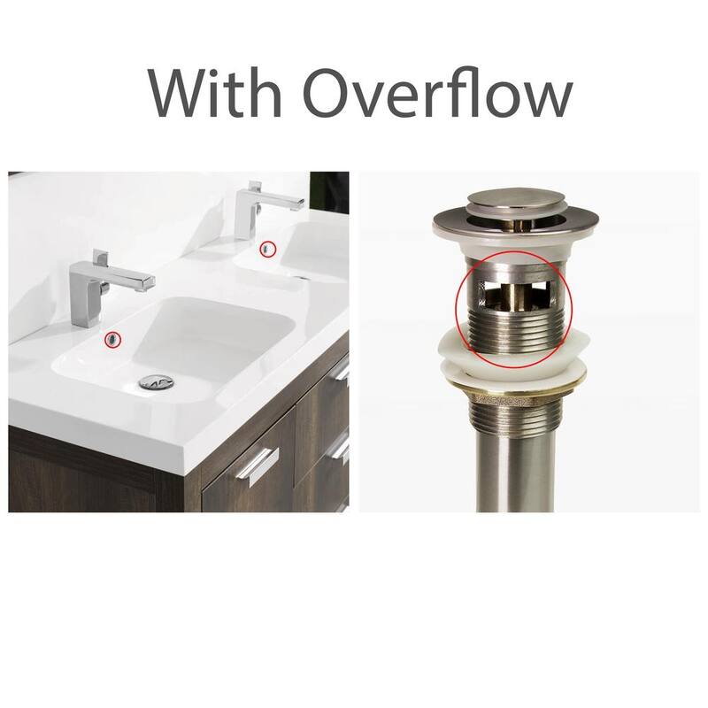 Dyconn Faucet 8-inch Bathroom Sink Pop-Up Drain with Overflow