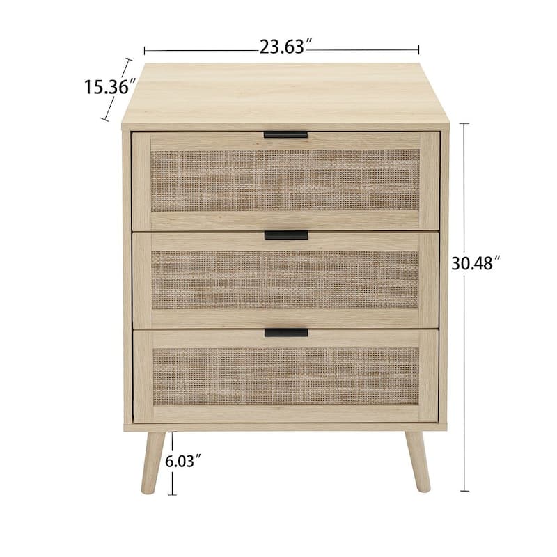 3 Drawers Storage Cabinet for Bedroom Living Room