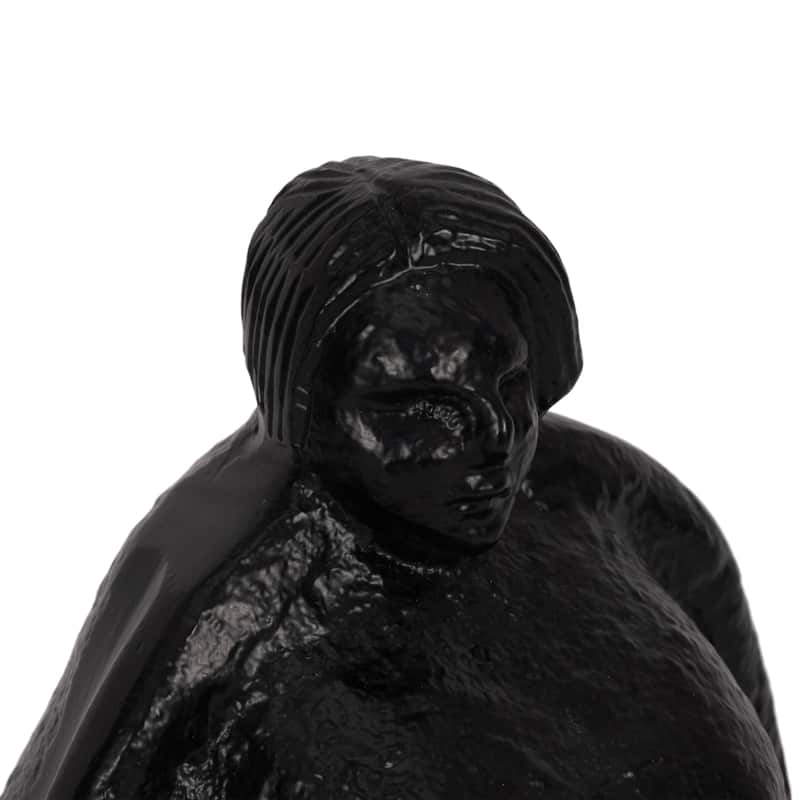 Sagebrook Home Black Metal Woman Sculpture - 5" x 4" x 7"