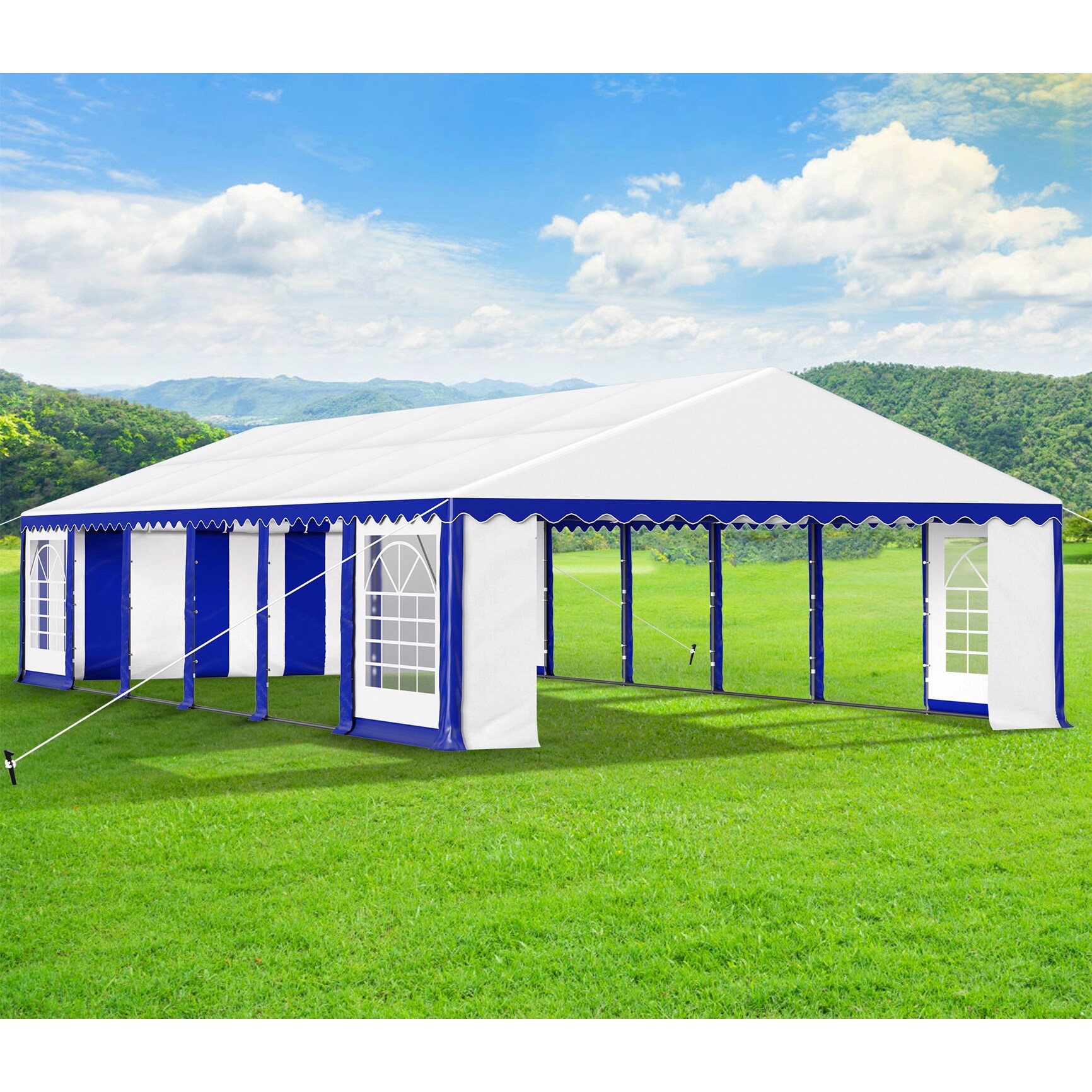 20 x 40 Large Patio Wedding Party Tent with 12 Removable