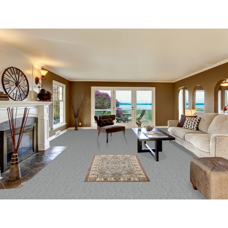 Gray Geometric Oushak Indian Accent Rug Hand-Knotted Wool Carpet - 3'1"x 5'4"