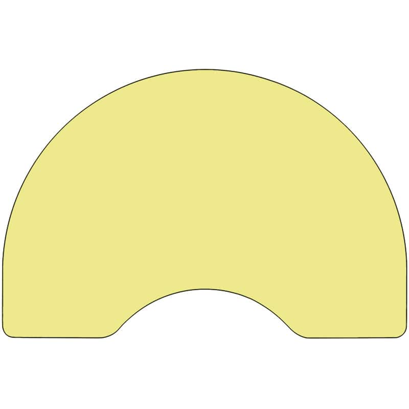 48''W x 72''L Kidney Thermal Laminate Activity Table - Adjustable Legs