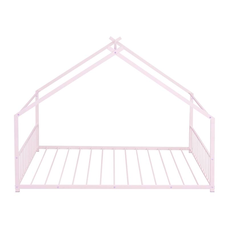 Full Size Metal House Bed