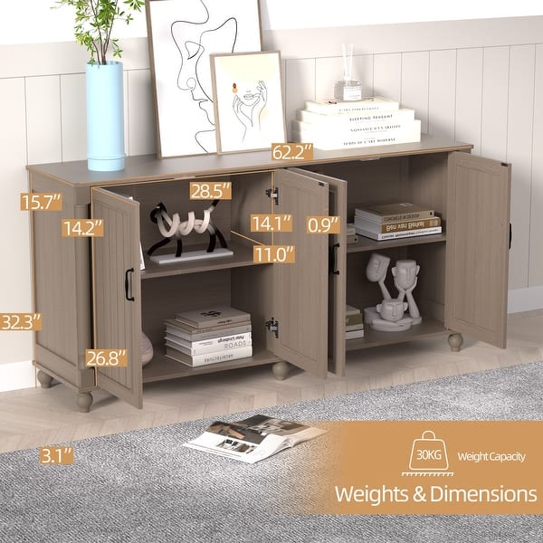 dimension image slide 0 of 3, Kitchen Sideboard Coffee Bar Cabinet Accent Storage Cabinet