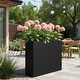 preview thumbnail 37 of 49, Dovelina Modern Metal Rectangular Planter- Elevate Your Space, Indoors & Outdoors