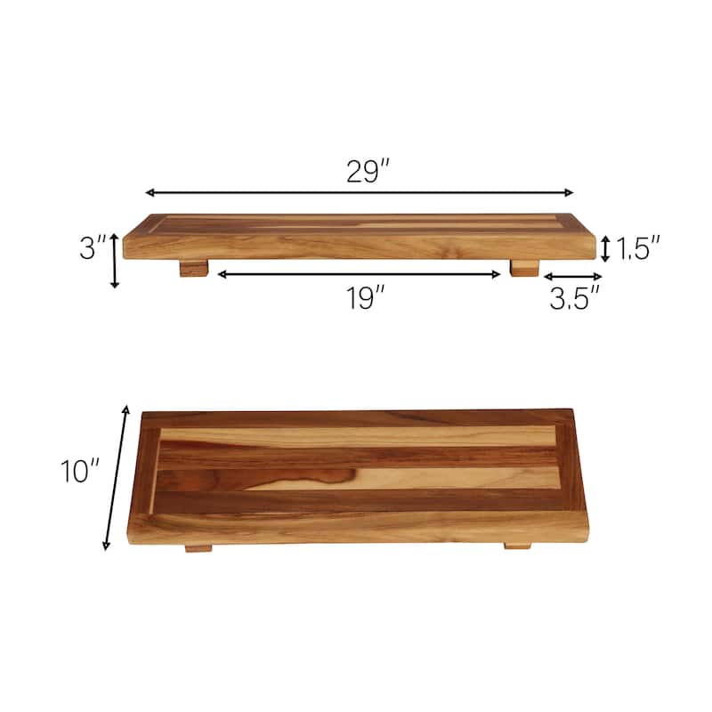 EcoDecors 29 inch, Bath Tray for Tub, Bath Tub Tray Wood, Bath Table, Bathtub Tray Table, Bath Caddy Tray for Bathtub