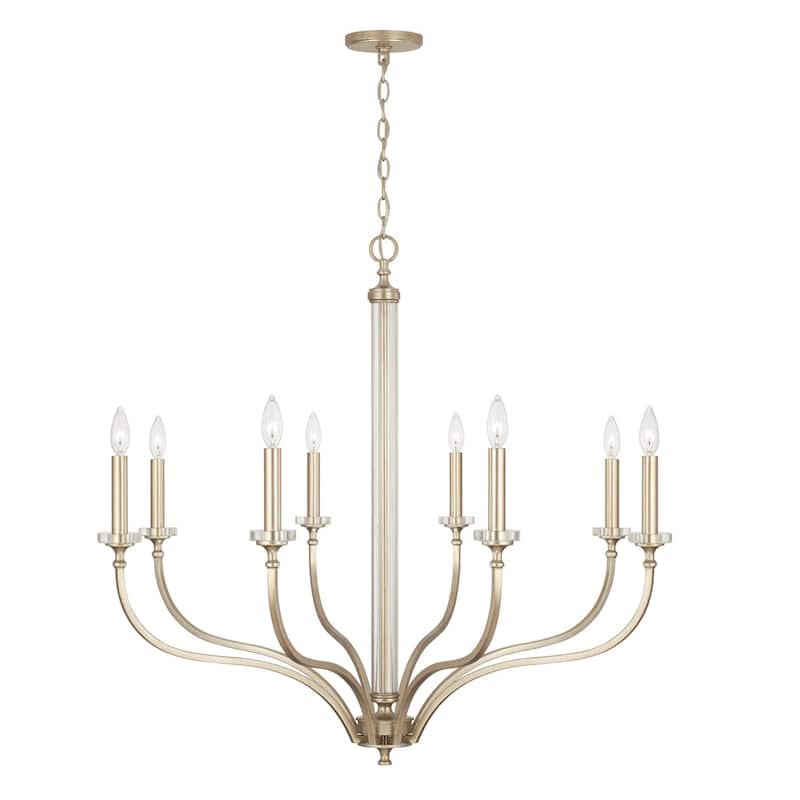 Breigh 8-light Brushed Champagne Large Chandelier