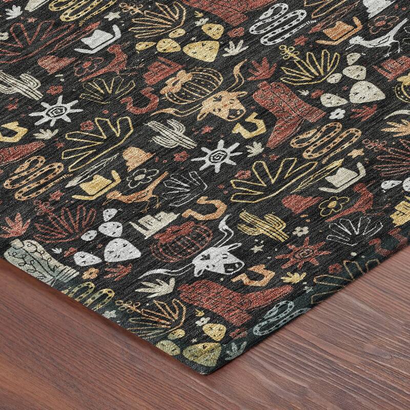 Machine Washable Indoor/ Outdoor Cowboy Dallas Chantille Rug