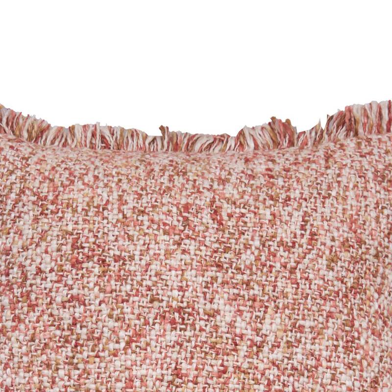 Cozy Rust Fringed Pillow