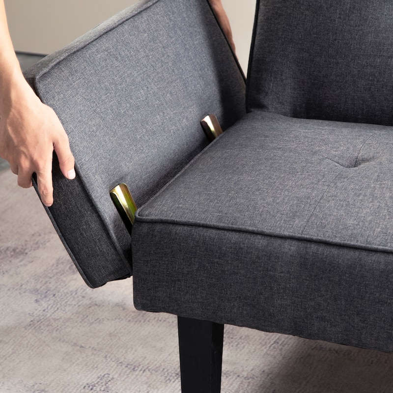 Futon Sofa Bed Convertible Couch Bed with Armrests