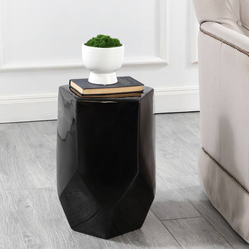 SAFAVIEH Eve Ceramic Garden Stool - Black