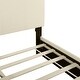 preview thumbnail 11 of 33, Velvet Platform Bed with Storage and Cup Holder, Queen Size