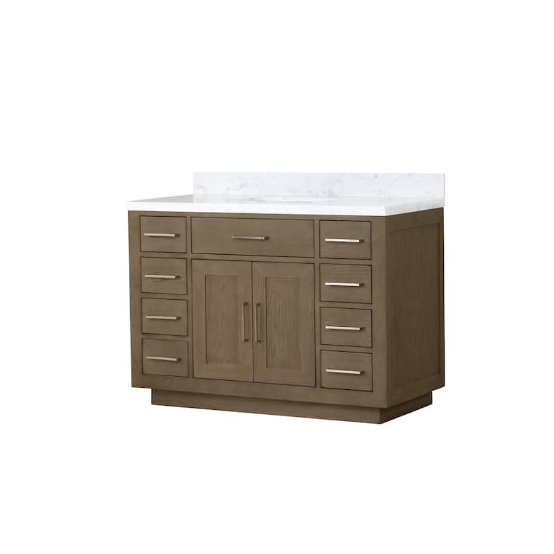 Lexora Abbey Bath Vanity and Carrara Marble Top