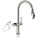 preview thumbnail 34 of 39, Lefton Touchless Pull-Out Kitchen Faucet, Hands Free Motion Sensor Activated, Battery-Free Temperature Display, KF2206 Brushed Nickel