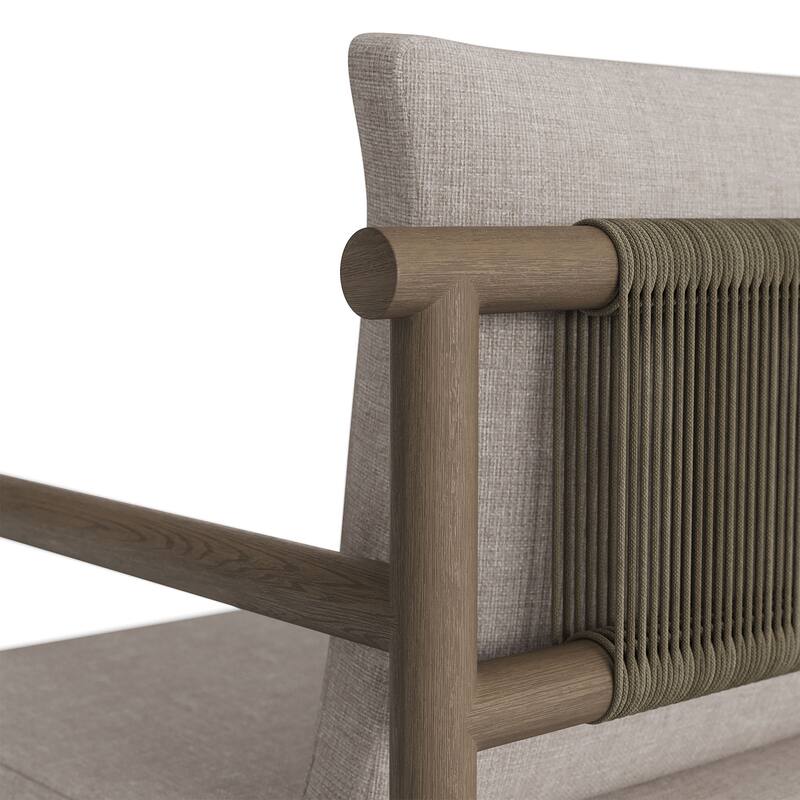 Eleni Outdoor Patio Teak Wood Rope Dining Chair