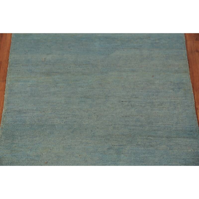 Stripe Gabbeh Oriental Foyer Rug Hand-Knotted Wool Carpet - 2'3" x 4'3"