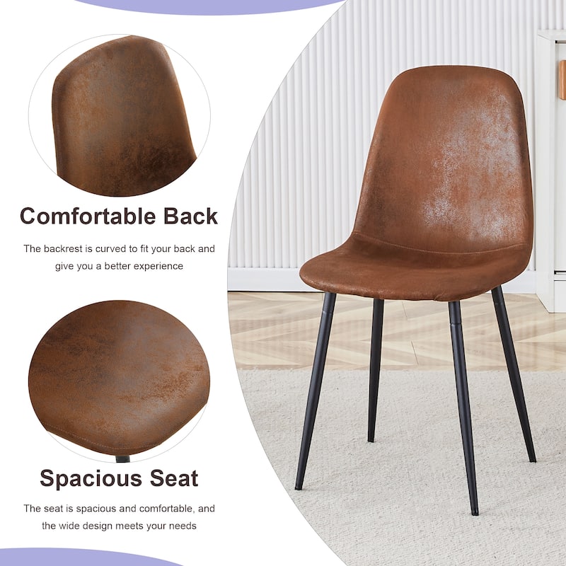 Wood Kitchen Table Set with 4 Chairs, 5-Piece Round Dining Set with Extendable Dining Table for Dining Room