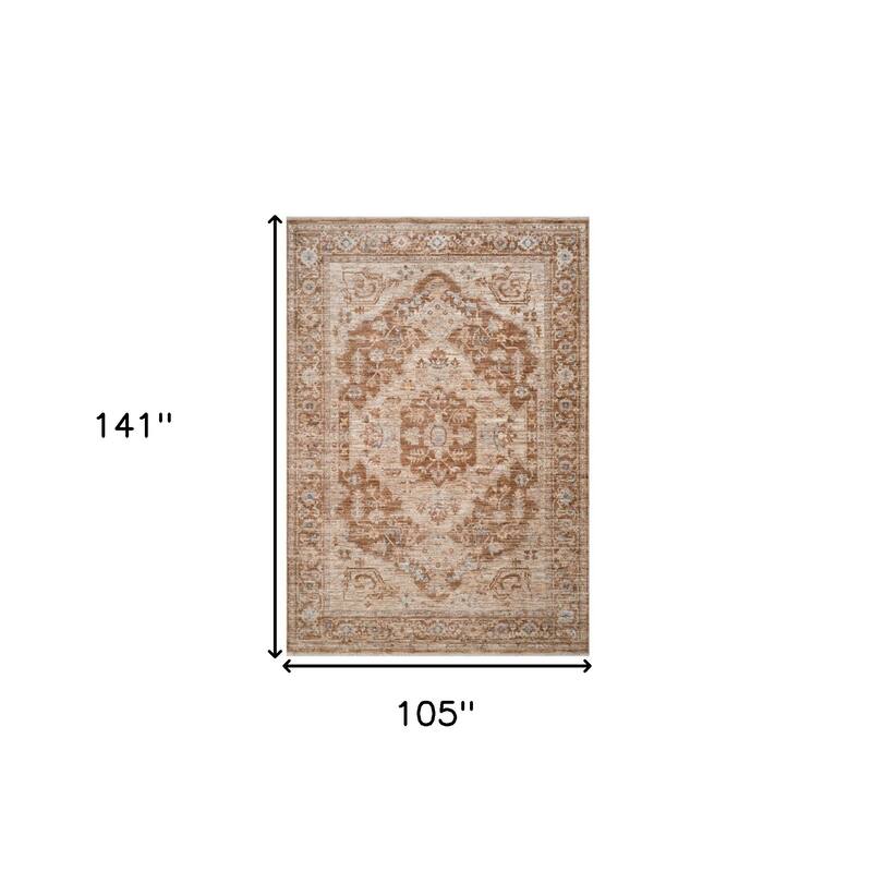 HomeRoots Floral Medallion Traditional Rectangle Area Rug