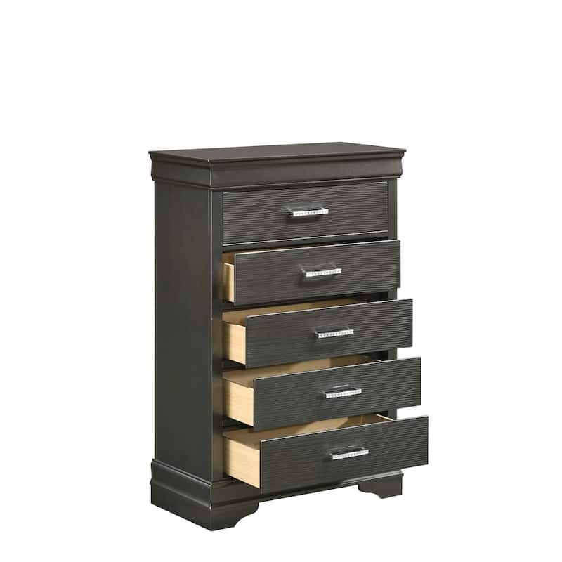 Modern Brooklyn 5 Drawers Chest made with Wood