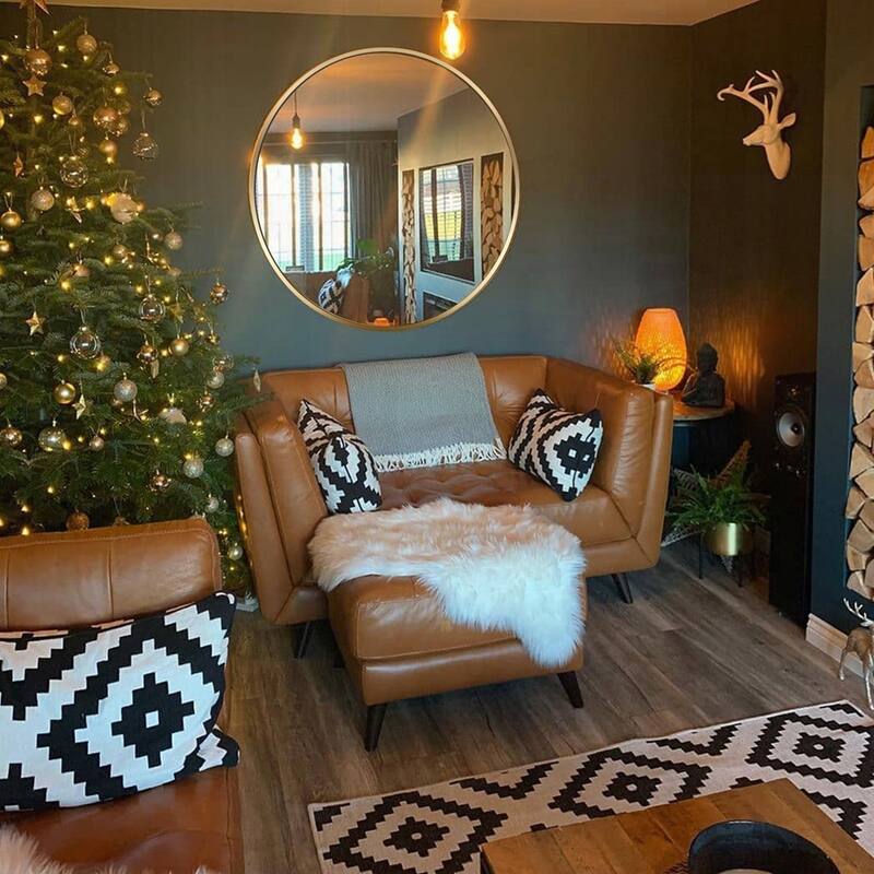 Metal Framed Round Bathrrom Mirror