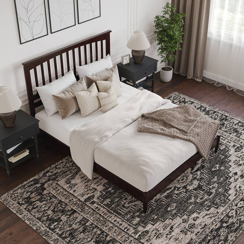 Becket Solid Wood Low Profile Platform Bed