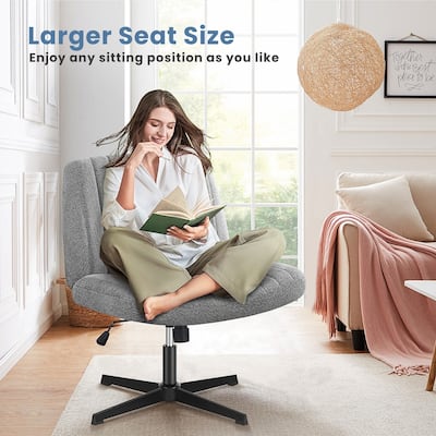 Armless Ergonomic Swivel Seat with Wide U-Shaped Backrest