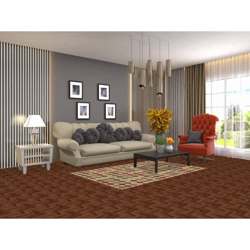 Geometric Kilim Oriental Area Rug Hand-Woven Beige Wool Carpet - 3'9"x 6'0"