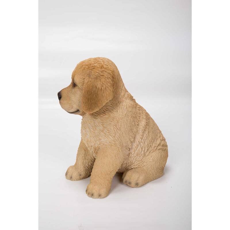 6.5" Sitting Golden Retriever Puppy Outdoor Garden Statue