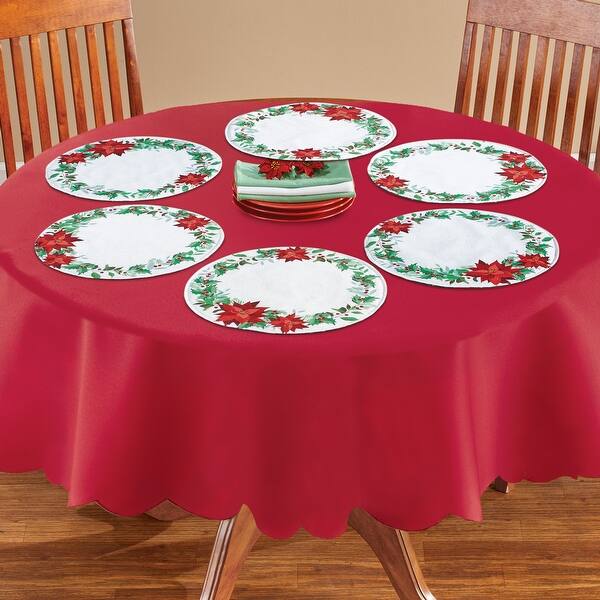 slide 2 of 4, Festive Reversible Placemats - Set of 6 - 8.000 x 7.150 x 2.750 White