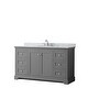 preview thumbnail 2 of 22, Avery 60-inch Single Vanity, Marble Top, Oval Sink, No Mirror