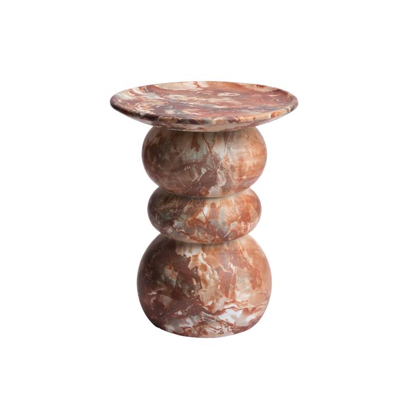 Studio London Elegant Silfi Travertine Effect Stool and Weatherproof
