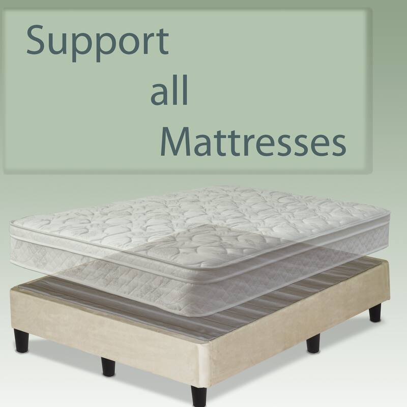 Onetan, 13” Platform Bed for Mattress with Leg, Beige