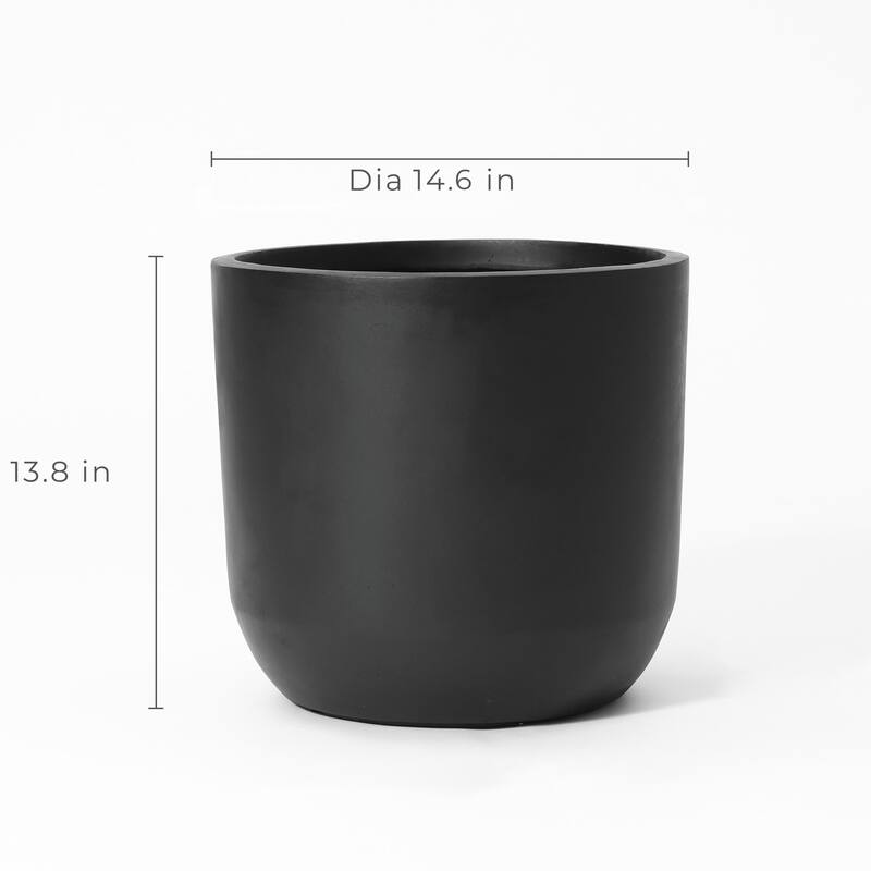 Round Smooth Finish Indoor/Outdoor MgO Planter, Single Planter for Indoors/Outdoors
