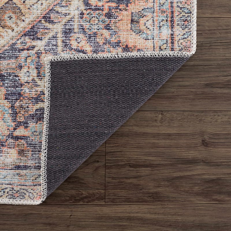 Hauteloom Georgia Machine Washable Persian Oriental Traditional Area Rug