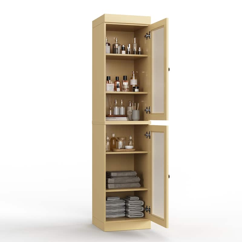 100% Solid Wood 16.5" Bathroom Cabinet with Optional Doors by Palace Imports