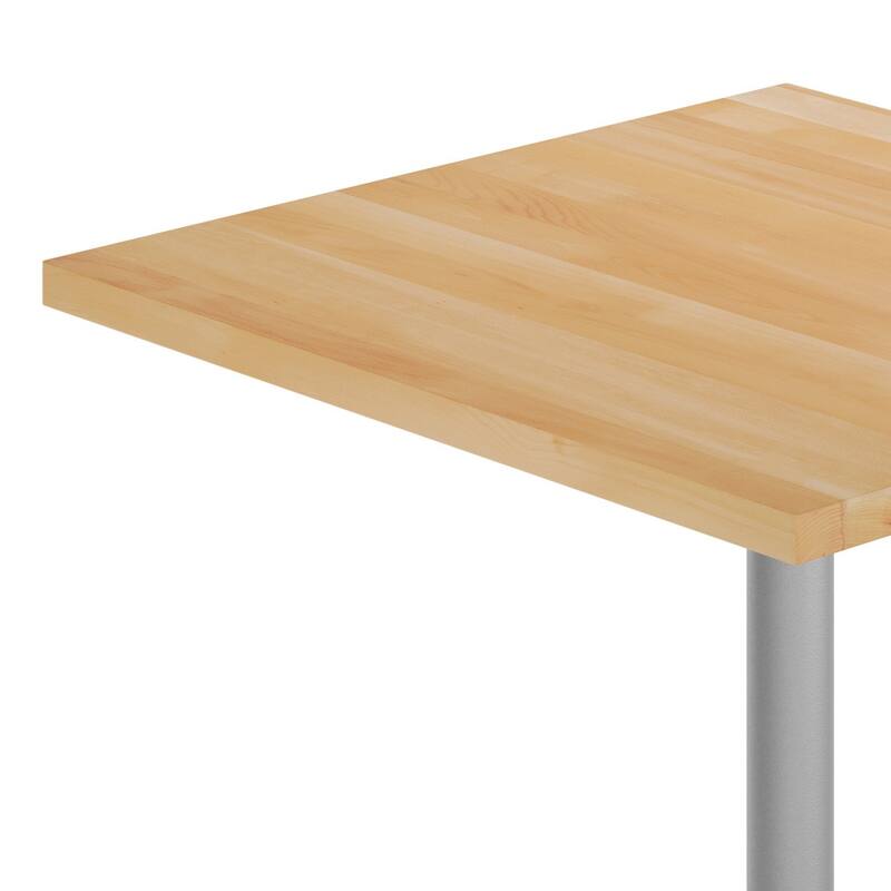 Square Solid Wood Commercial Tabletop with 30" x 30" Dining Height X-Base - 36"W x 36"D x 29.5"H
