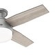 preview thumbnail 12 of 26, Hunter 44" Dempsey Flush Mount Ceiling Fan with LED Light, Handheld Remote - Modern, Contemporary, Transitional, Industrial