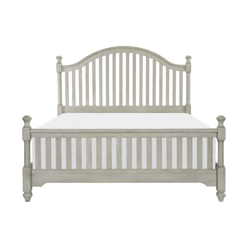 Modern farmhouse Design 1pc Bed Light Gray Finish