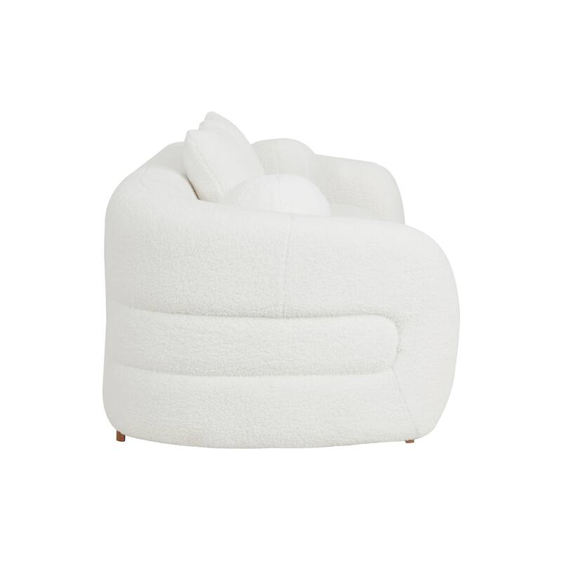 Selsey 3-Piece Sherpa Fabric Living Room Sofa Set